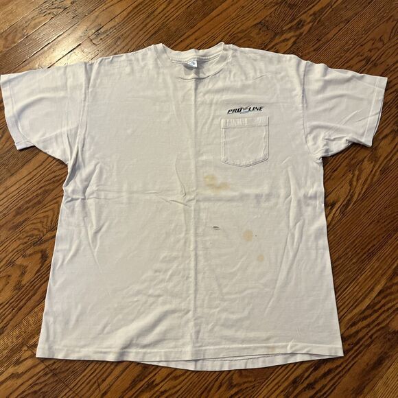 Hanes Other - Vintage Hanes Pro Line Boats Pocket Single Stitched Made In USA Thrashed XL